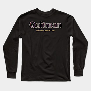 Quitman Grunge Text Long Sleeve T-Shirt